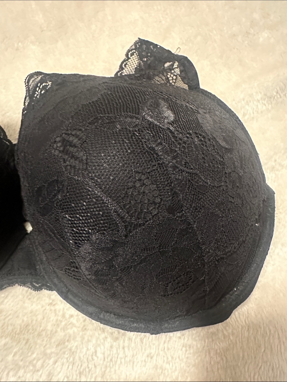 Torrid Black Lace XO Push Up Plunge Bra with Floral Overlay - Picture 14 of 14